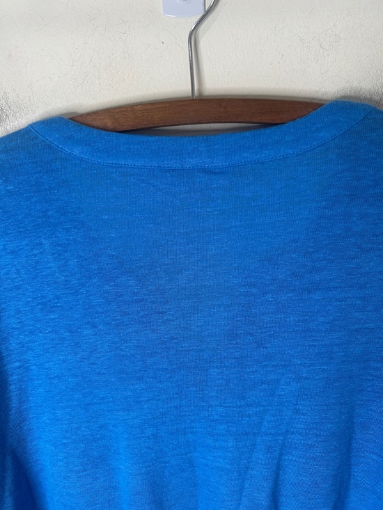 CHICO’S Soft Linen Embroidered Tunic in Poolside Blue Size 2 Large - Picture 12 of 14